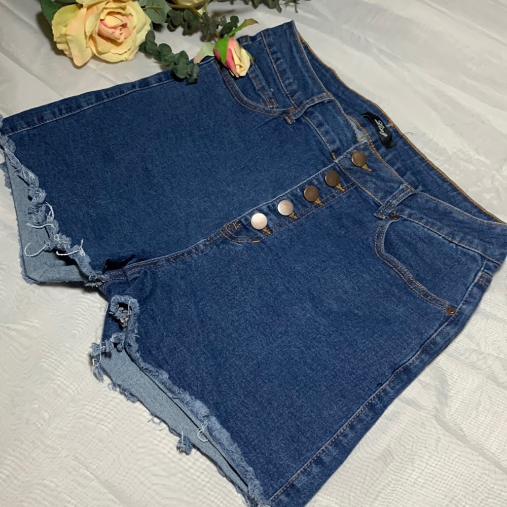 LING Junior Blue Jean Shorts Stretch Size Junior 15